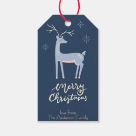 Märkre för julklapp för folkkonst-julklapp presentetikett