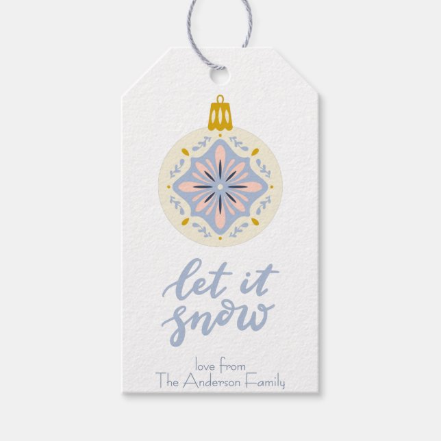 Märkre för julklapp för folkkonst-julklapp presentetikett (Framsidan)