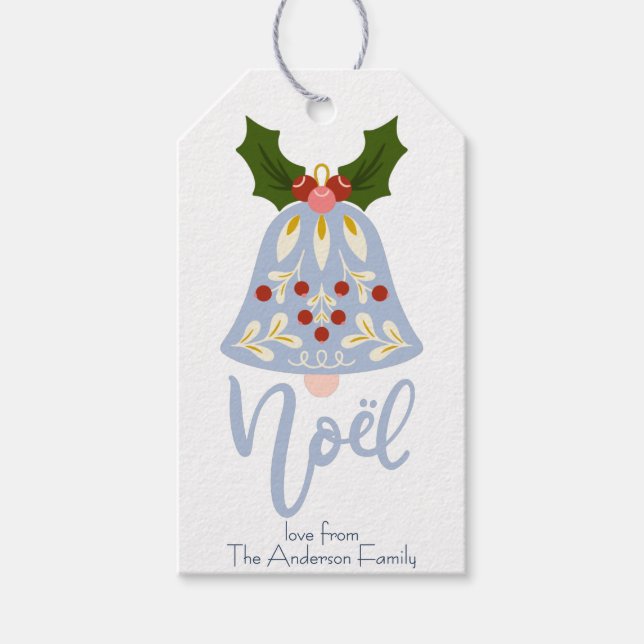 Märkre för julklapp för folkkonst-julklapp presentetikett (Framsidan)