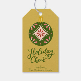 Märkre för julklapp för folkkonst-julklapp presentetikett