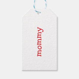 Märkre för julklapp, personlig presentetikett