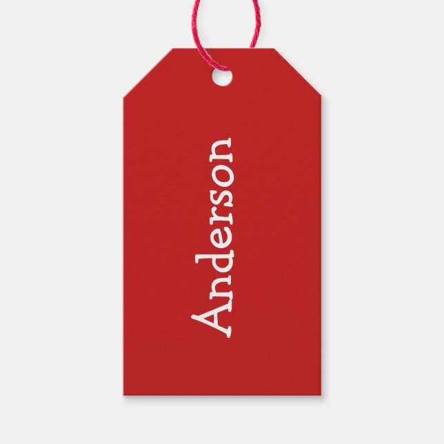 Märkre för julklapp, personlig presentetikett (Framsidan)