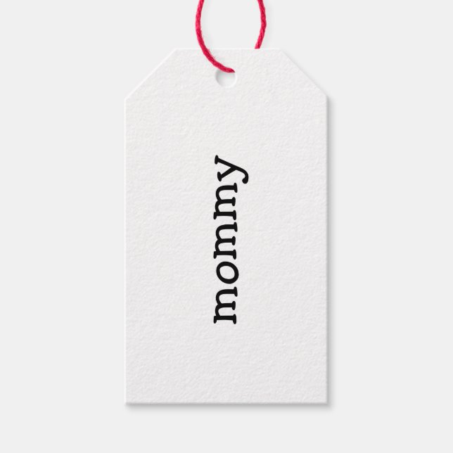 Märkre för julklapp, personlig presentetikett (Framsidan)