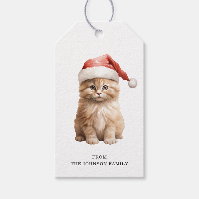 Märkre för julklapp presentetikett (Framsidan)