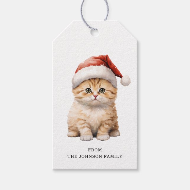 Märkre för julklapp presentetikett (Framsidan)