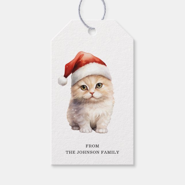 Märkre för julklapp presentetikett (Framsidan)