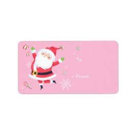Märkre för julklapp Santa Sticker Gift Adressetikett
