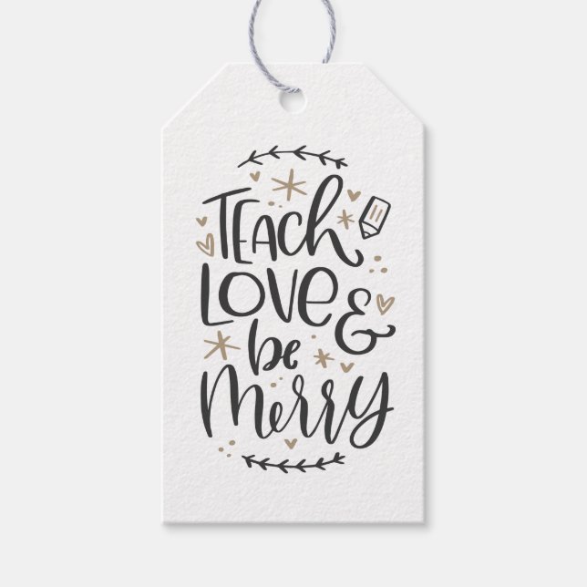 Märkre för jullärare, offert presentetikett (Framsidan)