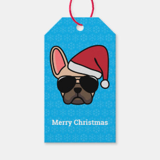 Märkre för julljussken Fransk Bulldog Gift Presentetikett