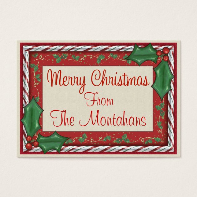 Märkre för julomslutning - SRF Visitkort (Framsidan)