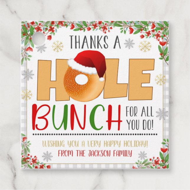 Märkre för julpåse gåvor etiketter (Framsida)