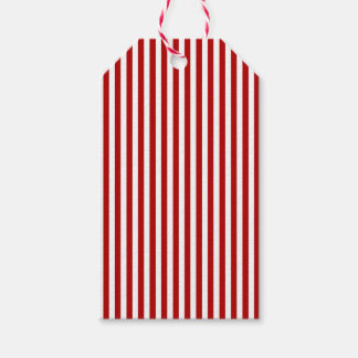 Märkre för julrödor och vitstripe presentetikett