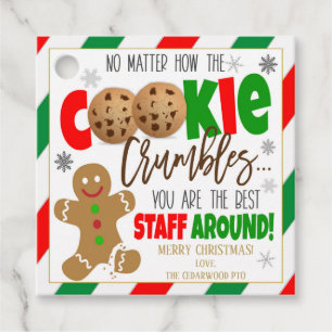 Märkre för jultomte Cookie Tack Gift Gåvor Etiketter