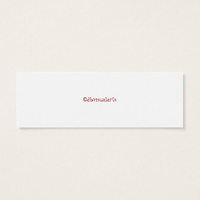 märkre för jultomte litet visitkort (Baksidan)