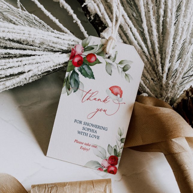 Märkre för jultomten Baby Shower Gift Presentetikett (Skapare uppladdad)