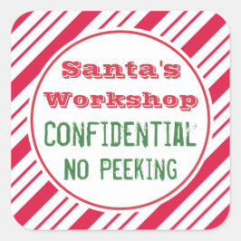 Märkre för jultomtens seminarium fyrkantigt klistermärke