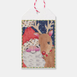 Märkre för jultomts och Rudolf-gåva Presentetikett