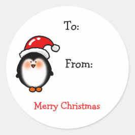 Märkre för julvintergåva runt klistermärke