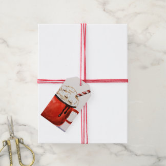 märkre för kakaogåva av mysigt hett presentetikett