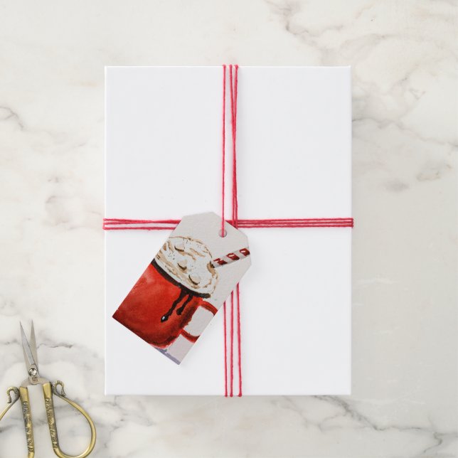 märkre för kakaogåva av mysigt hett presentetikett (Med Snöre)