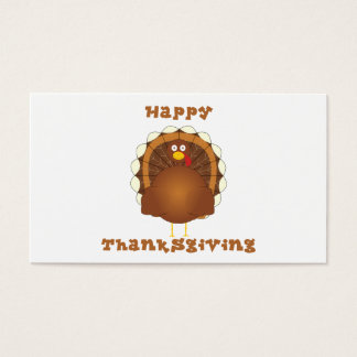 märkre för kalkongåvor från Happy thanksgiving tec Visitkort