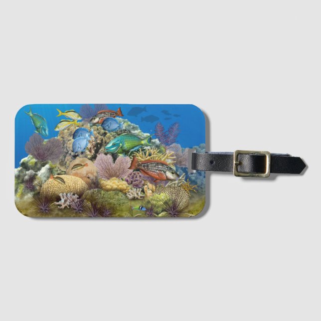 Märkre för korallrev- och revfiskbagage bagagebricka (Framsida horisontal)