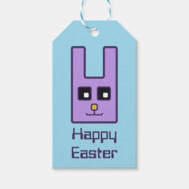 Märkre för kvadratisk Påskhare Presentetikett