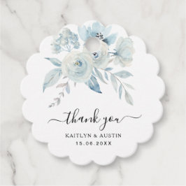 märkre för lätt blåa blommor bröllop gåvor etiketter