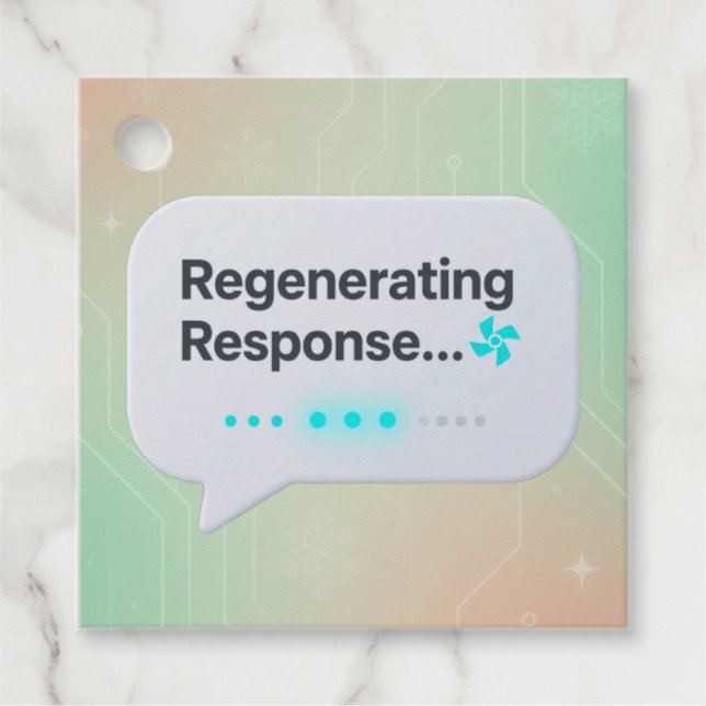 Märkre för Lättare AI - Regenerering Response 🔄 Gåvor Etiketter (Framsida)