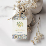 Märkre för Lemon Möhippa Gift Presentetikett<br><div class="desc">Tack till gästerna med dessa smakfullt designade favorittaggar,  med ett glatt tack på baksidan. På framsidan visas samlingens namnteckning vattenfärgscitroner och motiv för plattan. skapar var och en av dem en minnesvärd keepsaké.</div>