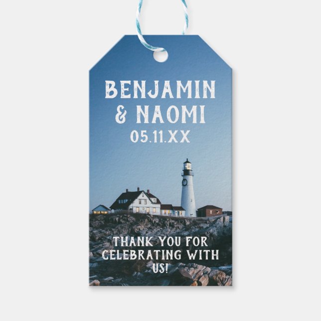 Märkre för Lighthouse Tack Gift Presentetikett (Framsidan)