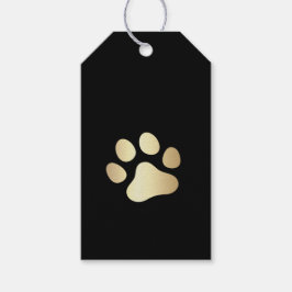 Märkre för Luxury Black Gold Foil Pet Supplies Sto Presentetikett