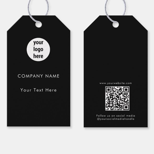 Märkre för Märkre hängning av Business Logotyp Swi Presentetikett (Business Logo Hang Tag Clothing Swing Tags Black)