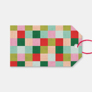 Märkre för Merry & Bright Färg Blocks Gift Presentetikett
