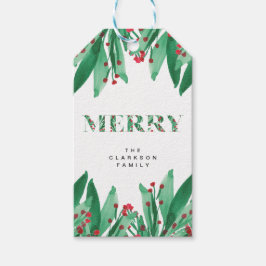 Märkre för MERRY-gåva Presentetikett