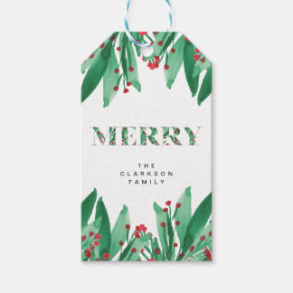 Märkre för MERRY-gåva Presentetikett