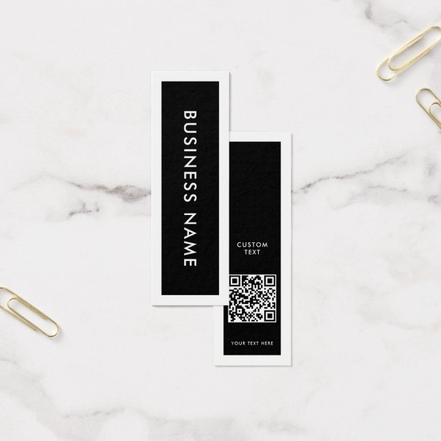 Märkre för modern QR-kodförslutningsetikett Litet Visitkort (Kontor)