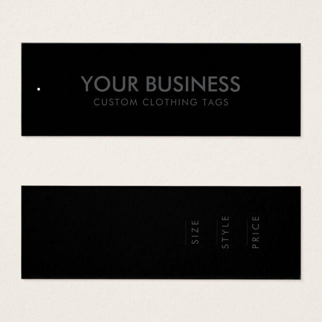 Märkre för modernt, minimalistiskt affärsklädetike litet visitkort (Framsida & baksida)