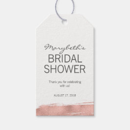 Märkre för Möhippan ro Guld Brushstroke Tack Presentetikett