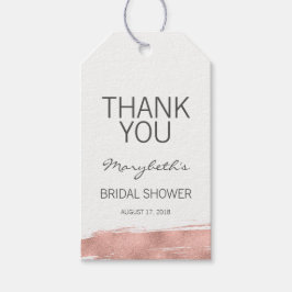 Märkre för Möhippan ro Guld Brushstroke Tack Presentetikett