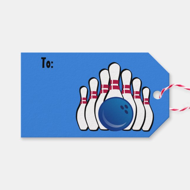 Märkre för överlämnande av Bowling-design Presentetikett (Framsidan (Horizontal))