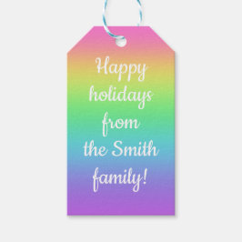 Märkre för övertoning av anpassadets regnbåge presentetikett