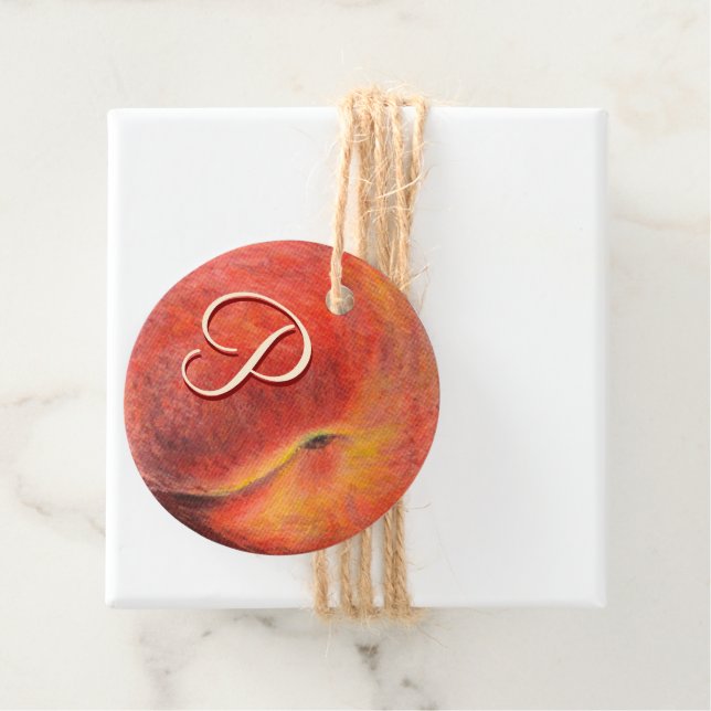 Märkre för persikopresenter gåvor etiketter (På plats)