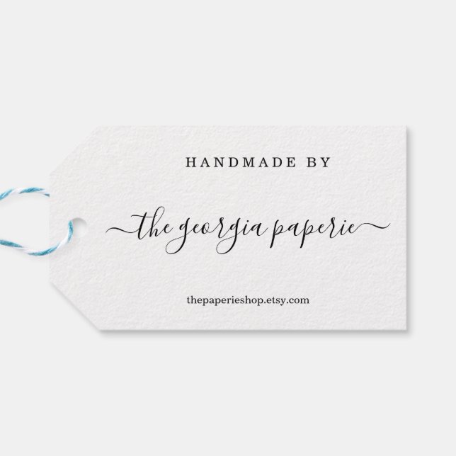 Märkre för personlig för handgjorda objekt presentetikett (Baksidan Horisontell)