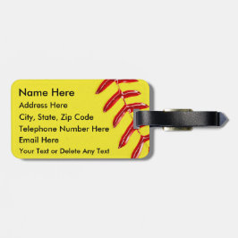 Märkre för personligsoftballbagage, text 7 boxas bagagebricka