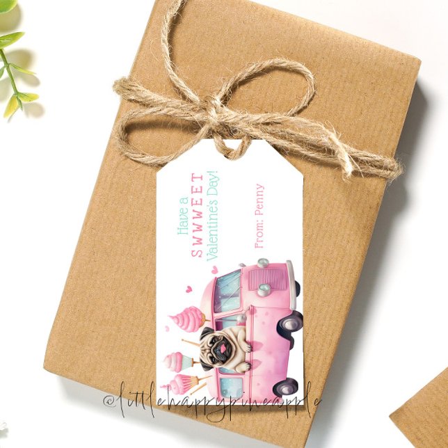 Märkre för pingpadisk valentins daggåva presentetikett (Skapare uppladdad)