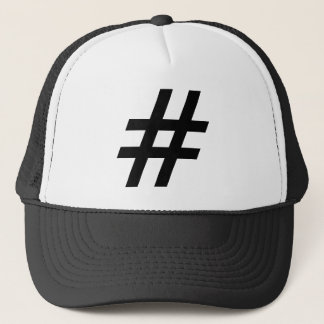 märkre för pölsa för brev för hashtagtextsymbol truckerkeps
