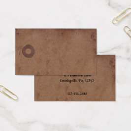 Märkre för primitiv kaffeNedfläckad Visitkort