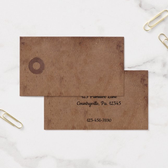 Märkre för primitiv kaffeNedfläckad Visitkort (Kontor)