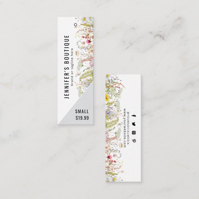 Märkre för Pris Märkre för Blommigt för mindre för (Fram/baksida)